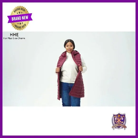 Plus Size Puffer Vest 1X-6X Lightweight Packable Quilted Warm - Picture 7 of 7